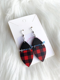 Red and Black Buffalo Plaid (Wood)