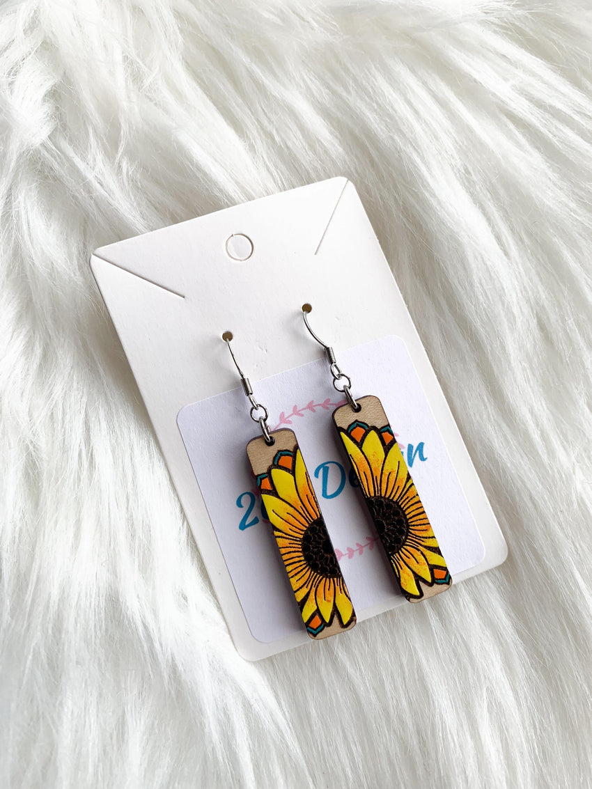 Fancy Sunflower Dangles