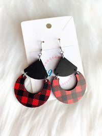 Red and Black Buffalo Plaid (Wood)