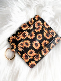 Sunflower Print Wallet