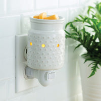 White Hobnail Pluggable Warmer