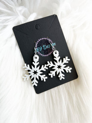 White Snowflake Dangles