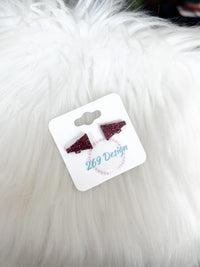 Glitter Megaphone Studs