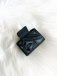 Embossed Leather Hair Clip (Small)