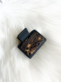 Embossed Leather Hair Clip (Small)