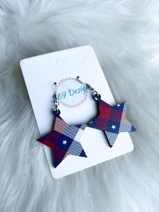 Patriotic Plaid with Stars