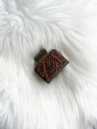 Embossed Leather Hair Clip (Small)