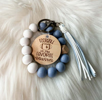 Light Blue and White Wristlets