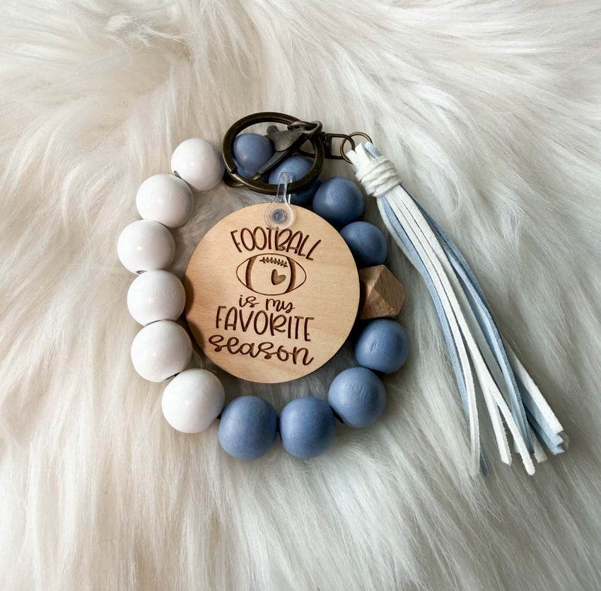Light Blue and White Wristlets