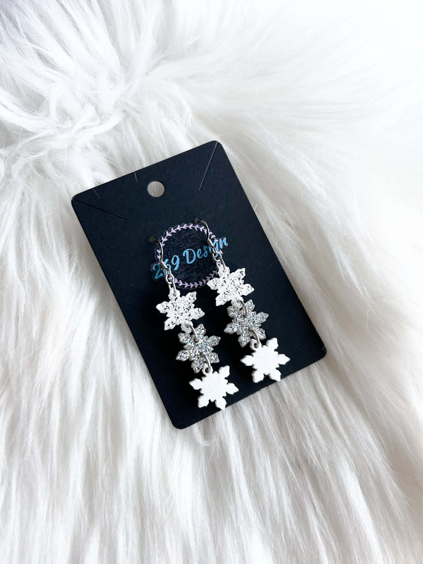 Stacked Snowflake Dangles
