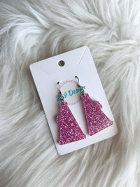 Glitter Megaphone Dangles