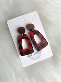 Red and Black Buffalo Plaid (Wood)