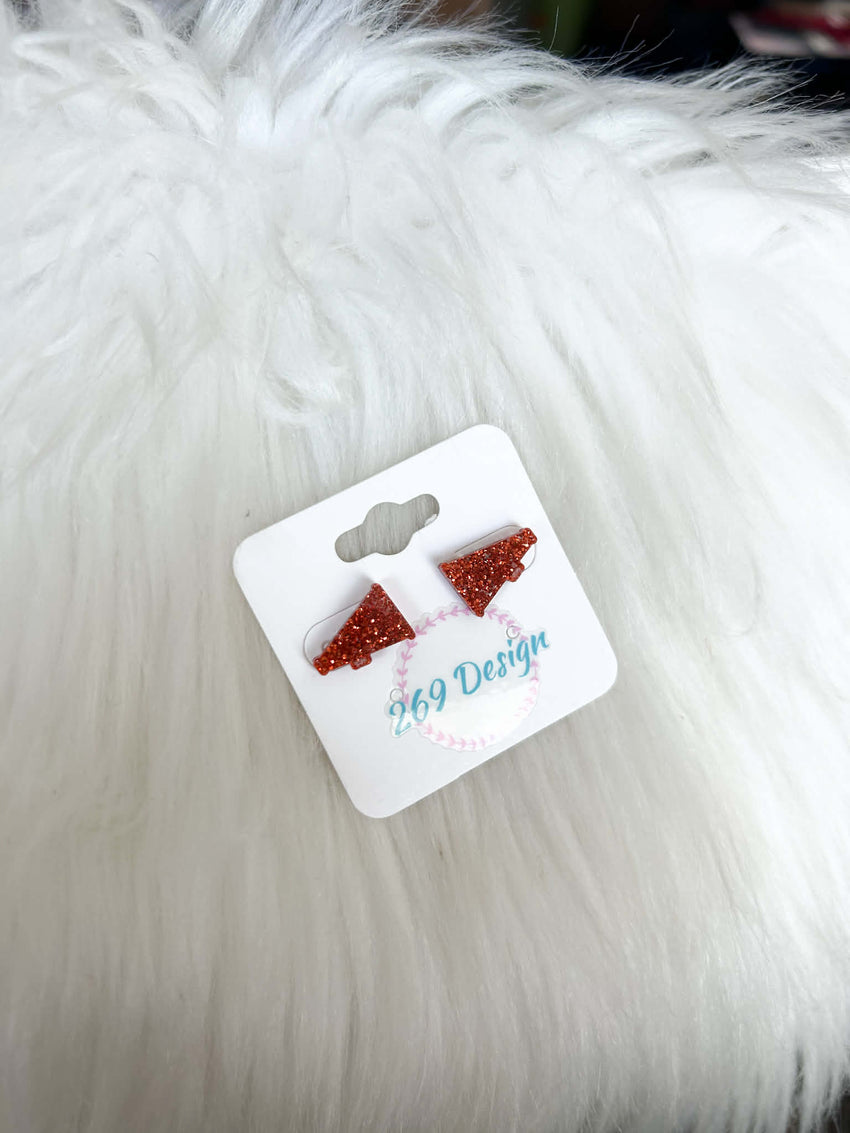 Glitter Megaphone Studs
