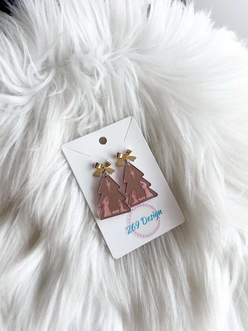Rose Gold Nativity Tree