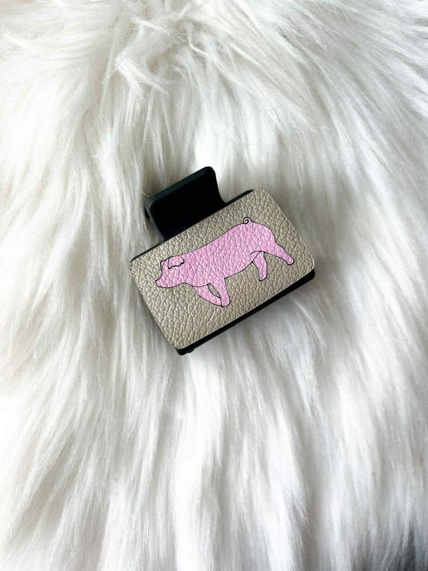 Pink Pig Hair Clip (Small)