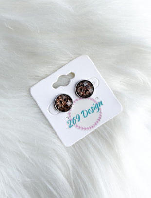 Copper Leopard Dome Studs - 12mm