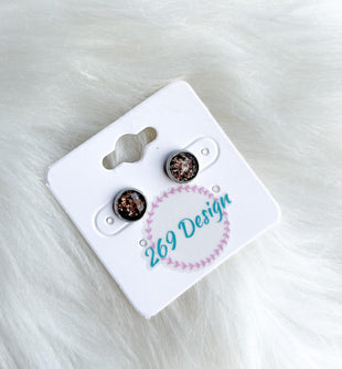 Copper Leopard Dome Studs - 8mm