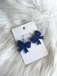 Glitter Bow Dangles