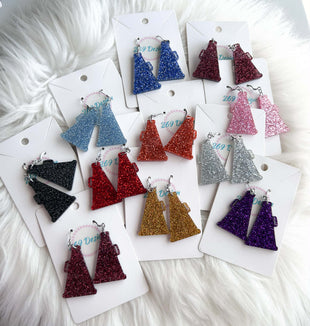 Glitter Megaphone Dangles