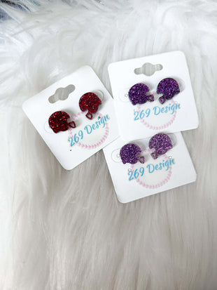 Glitter Football Helmet Studs