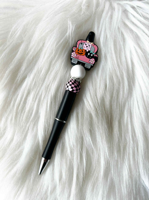 Halloween Pickup -Pink/Black/White on Black Pen