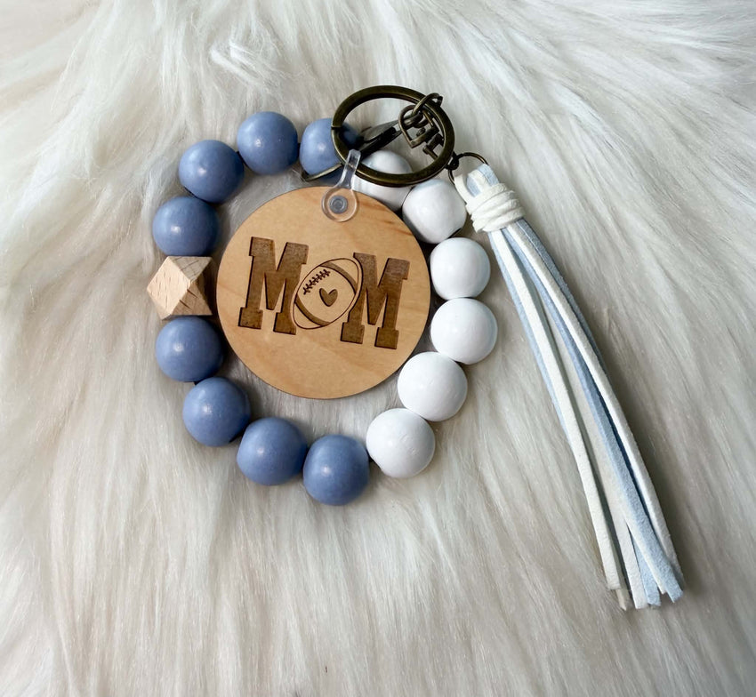 Light Blue and White Wristlets