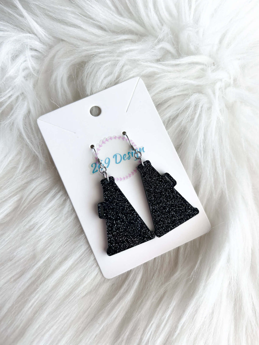 Glitter Megaphone Dangles