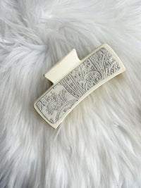 Embossed Leather Hair Clip (Large)