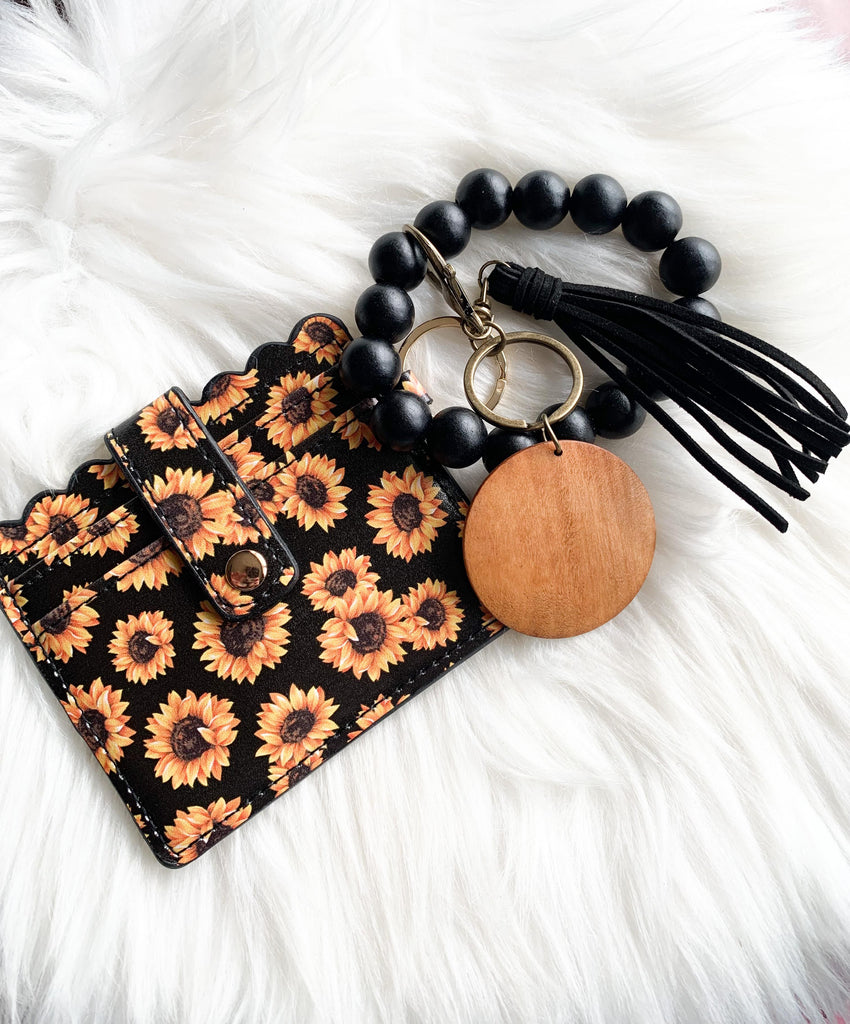 Sunflower Print Wallet