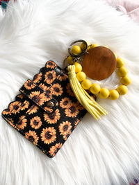 Sunflower Print Wallet