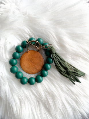 Dark Green Wristlet