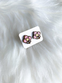 Flower Bee Studs