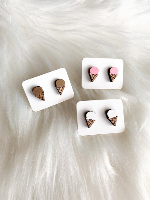 Ice Cream Cone Studs