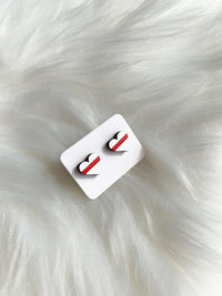 White Heart, Thin Red Line Studs (Nursing)