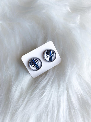 Thin Blue Line Punisher Cab Studs (12mm)