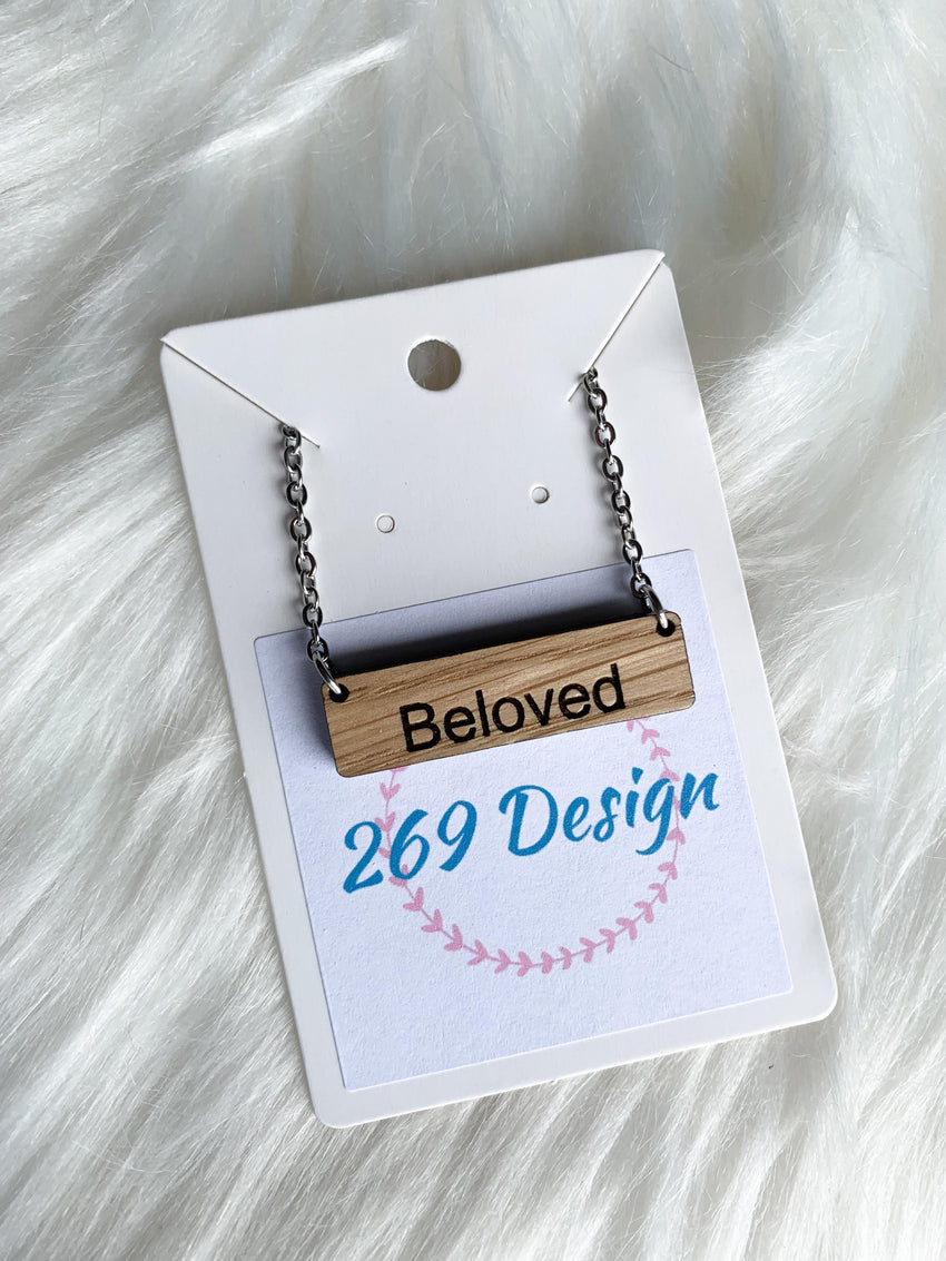 "Beloved" Bar Necklace