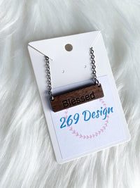 "Blessed" Bar Necklace