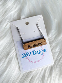 "Blessed" Bar Necklace