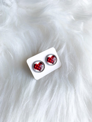 Buffalo Plaid Heart (12mm)