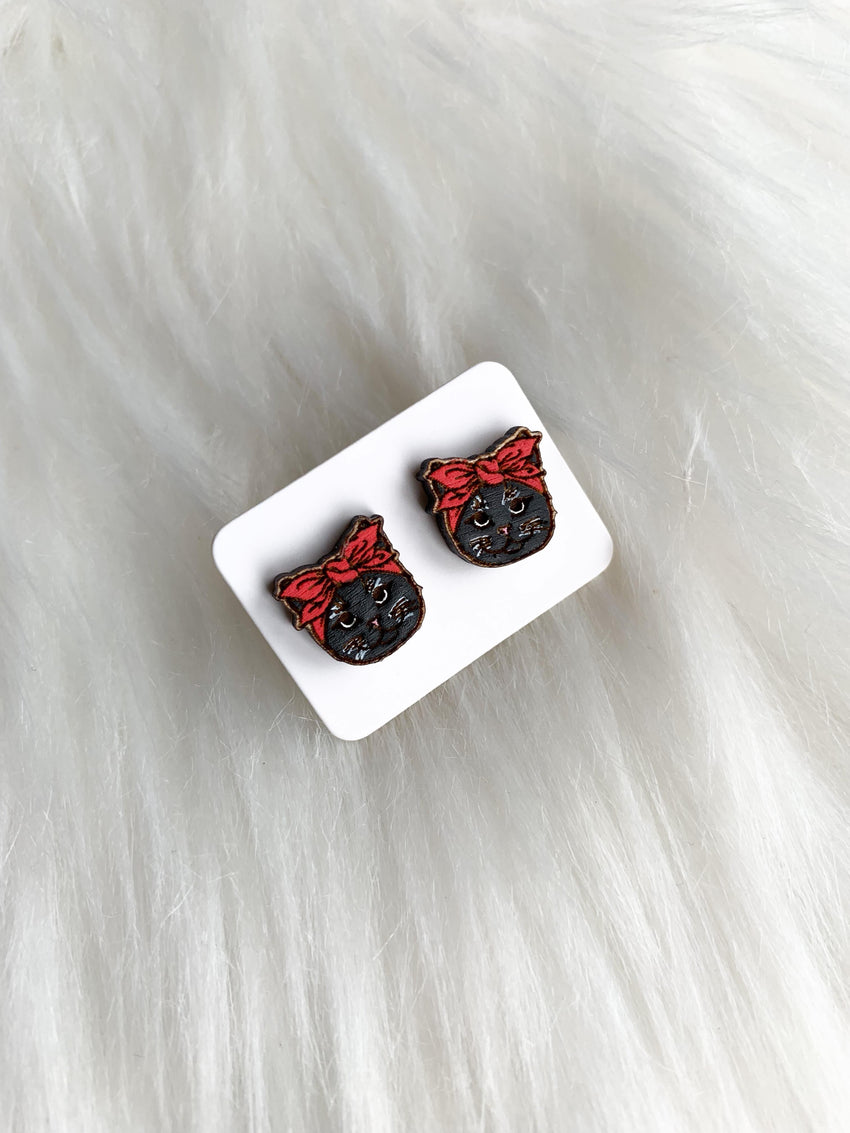 Cat Bandana Studs