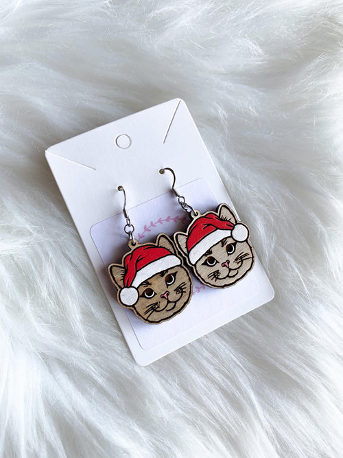 Cat Santa Hat Dangles