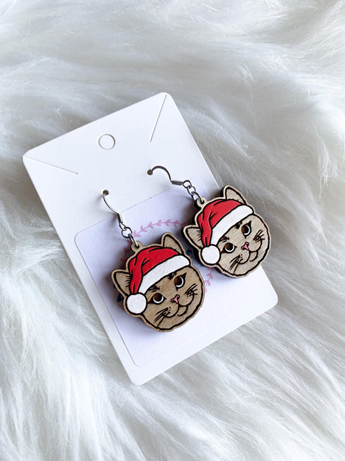 Cat Santa Hat Dangles