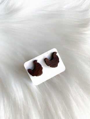 Chicken Silhouette Studs