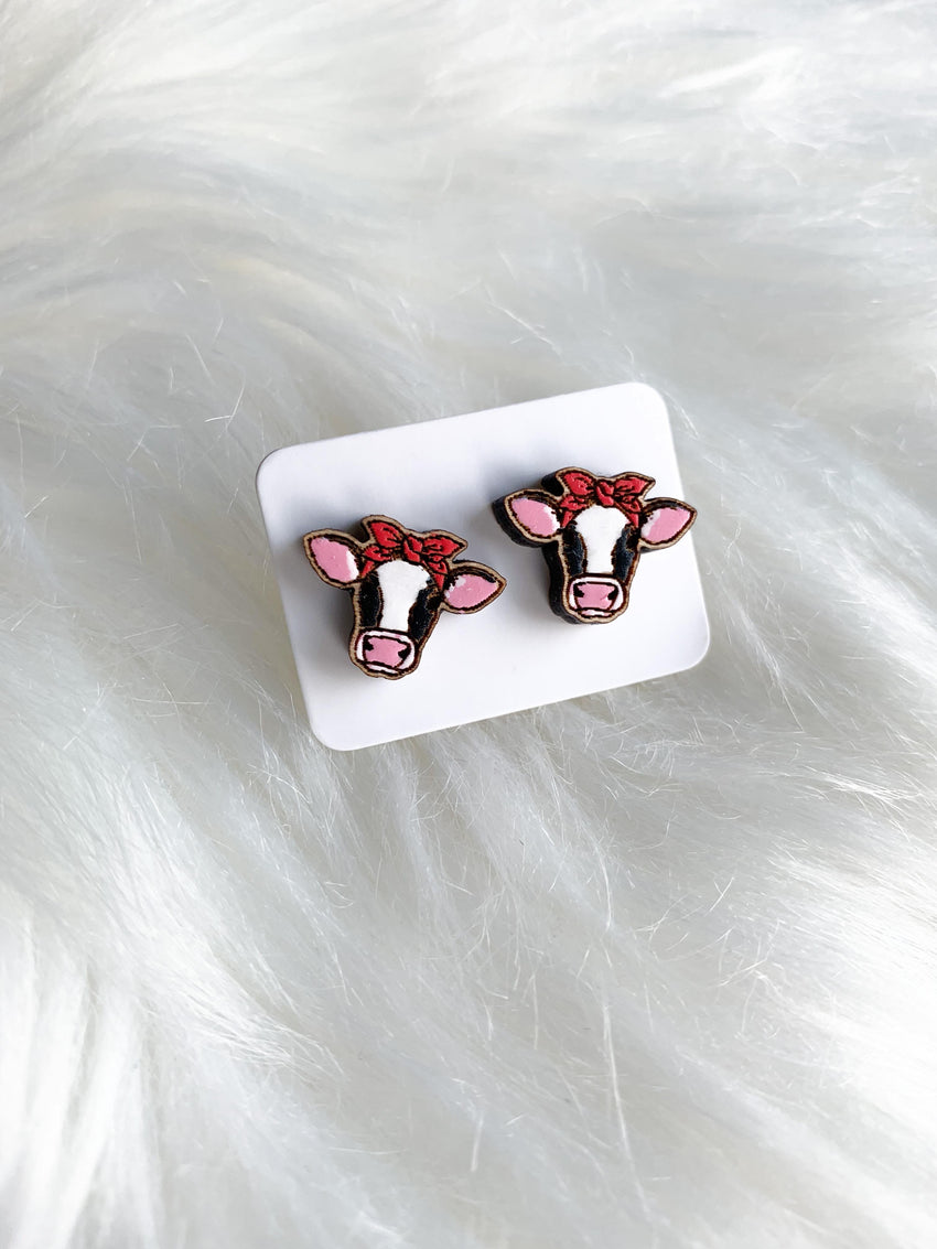 Cow Bandana Studs (Option 2)