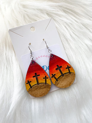 3 Crosses Sunset Teardrops