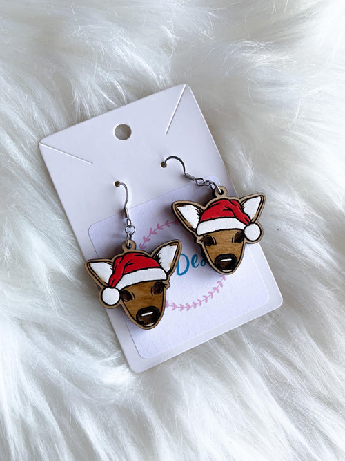 Deer Santa Hat Dangles
