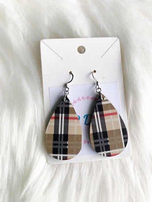 Fancy Plaid Teardrops