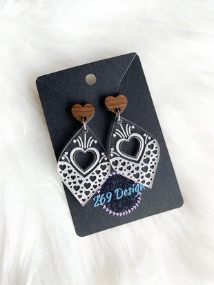 Heart Dangles on Clear