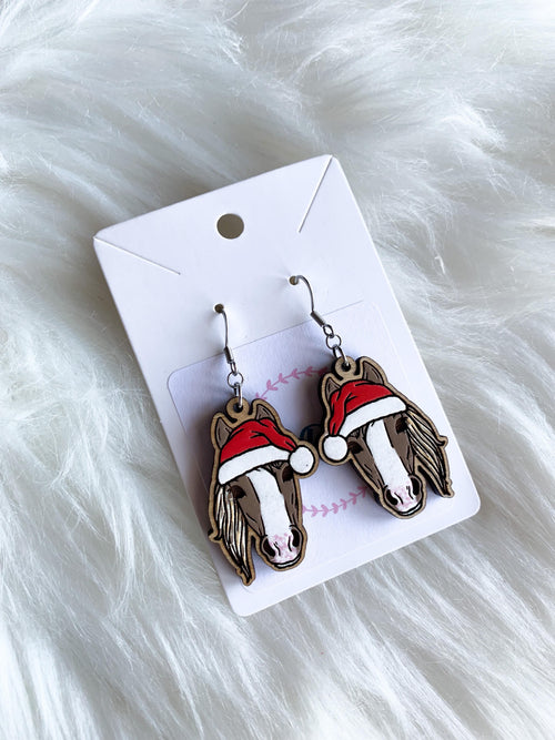 Horse Santa Hat Dangles