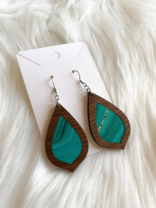 Jade Inlay Dangles